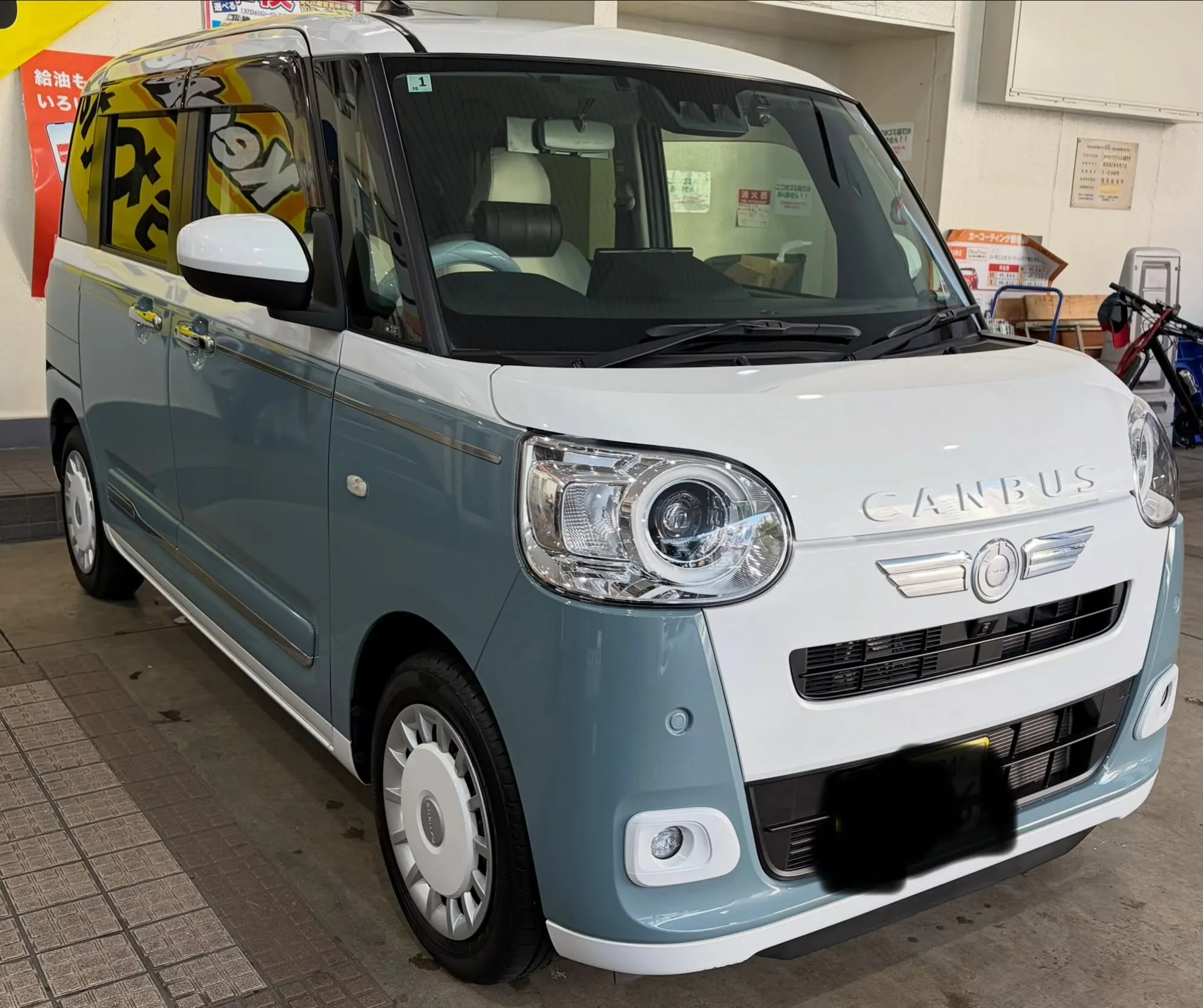今回施工させて頂いたお車はダイハツムーブキャンバスです!✨